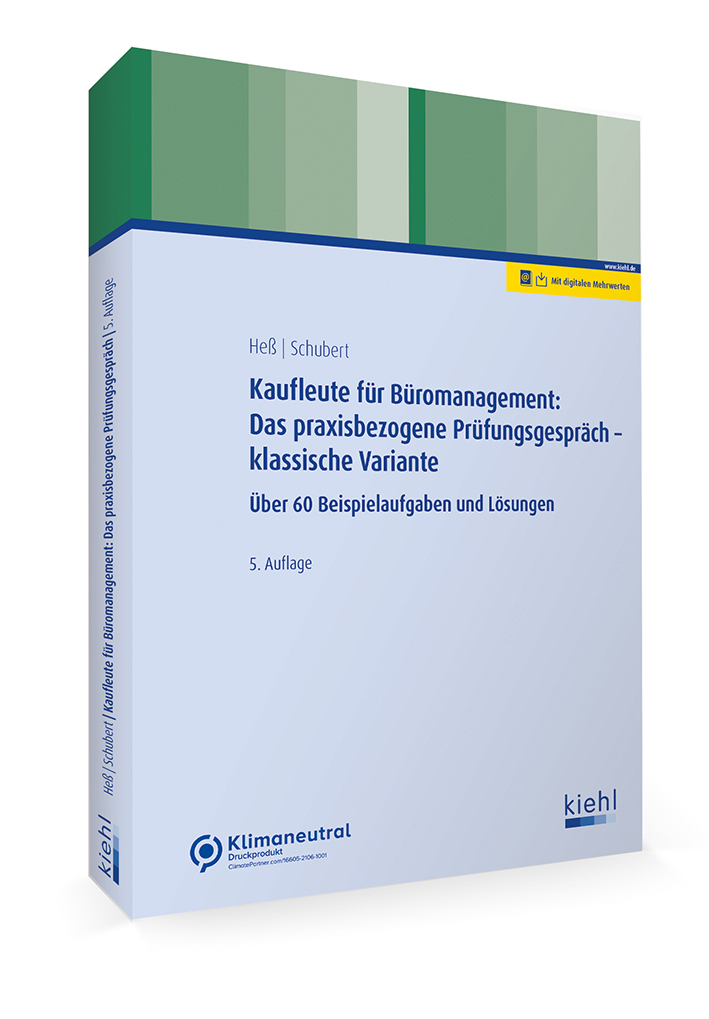 Buch Cover Kaufleute für Büromanagement: Das praxisbezogene Prüfungsgespräch erschienen bei kiehl, NWB VERLAG