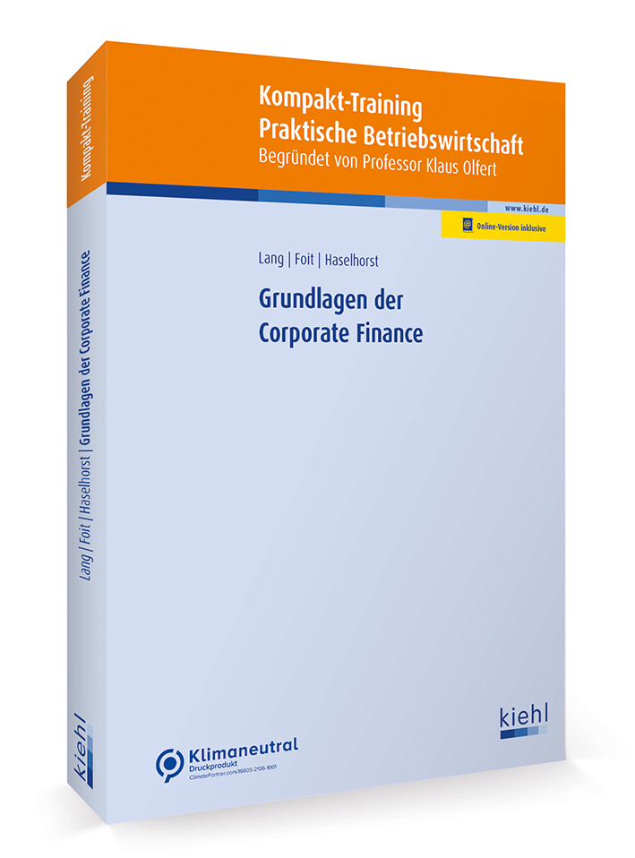 Buch Cover Grundlagen der Corporate Finance kiehl 2024